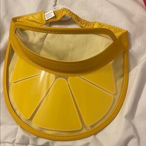 Yellow Visor with Transparent Shield